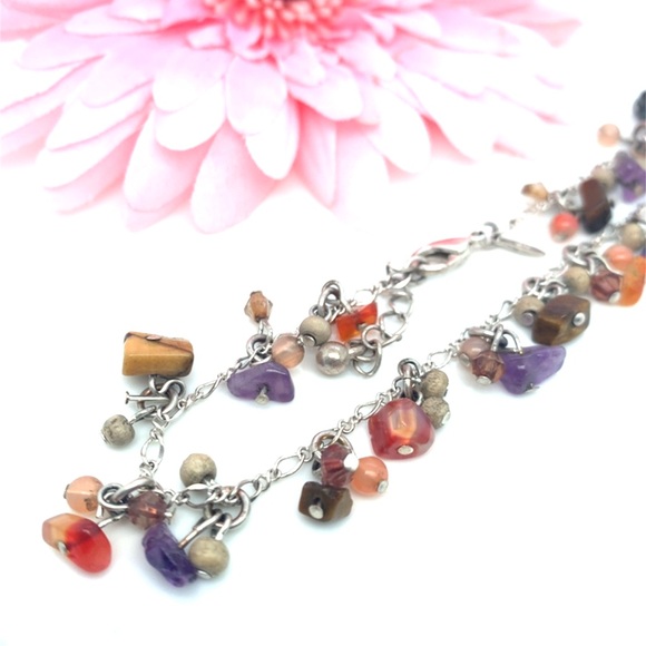 2/$10 Avon Multicolor Gemstone Charm Bracelet - Picture 4 of 6